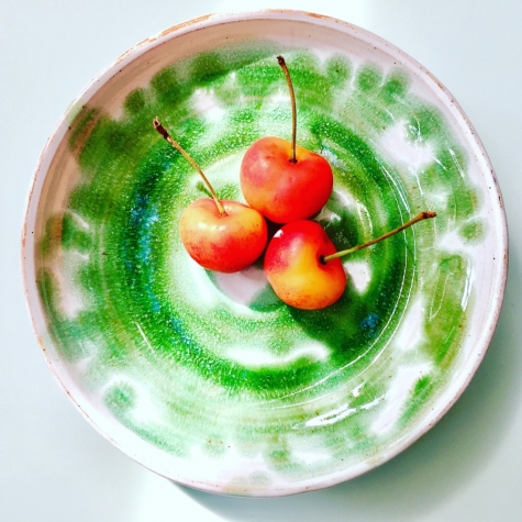 Green and White Dish
